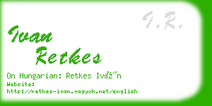 ivan retkes business card